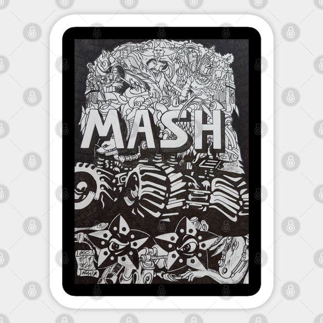 Monster truck wheels/characters Mash75Art design Sticker by Mash75Art